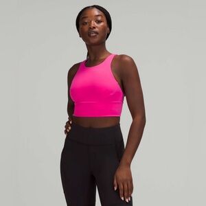 Lululemon Wunder Train Long-Line Bra *Medium Support, C/D Cups Sonic Pink Size 4